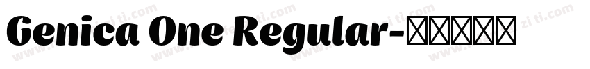 Genica One Regular字体转换